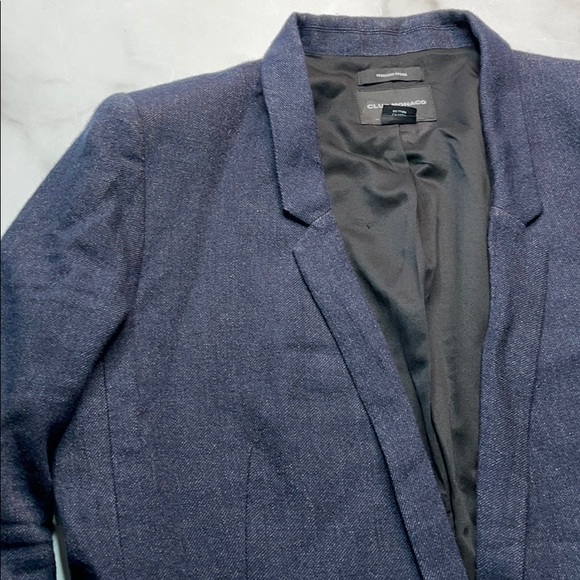 Club Monaco Italian Wool Navy Blazer One Button Size 8 - Picture 4 of 5
